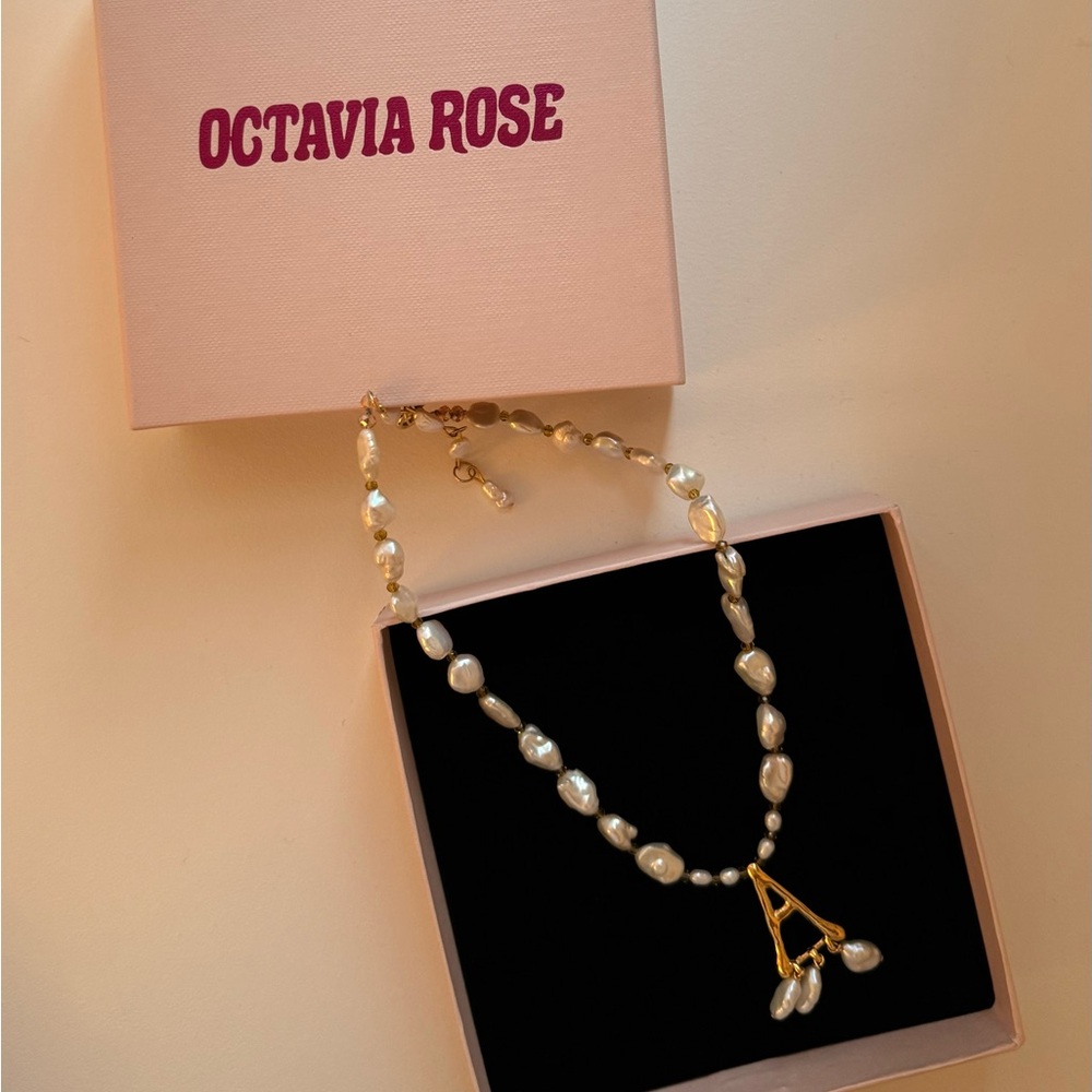 Octavia Rose Necklace Letter A